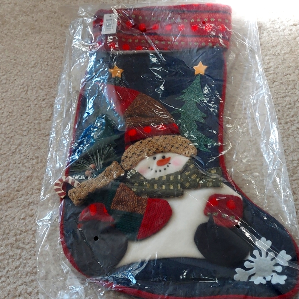 Christmas stocking with snowman